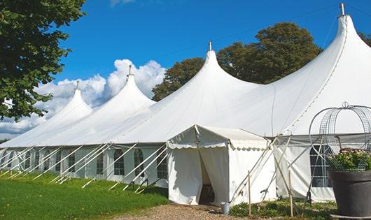 multiple portable restrooms for large-scale events, ensuring availability for all guests in Green Valley, WI